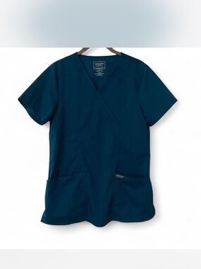Cherokee Workwear Teal  Scrub Top size S